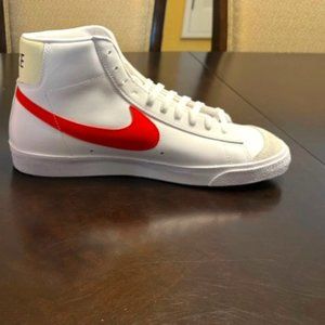 New Nike Blazer 77 Mid White Red Sneaker Shoes Size US 12
